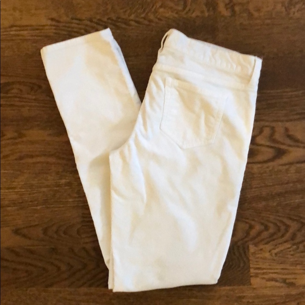 JCrew White Corduroy Pants EUC